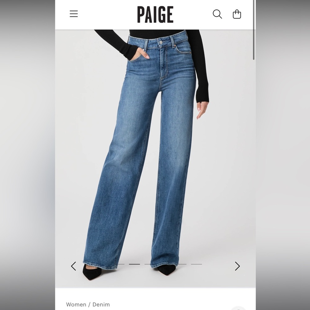PAIGE Blue Flare & Wide Leg Women's Jeans
